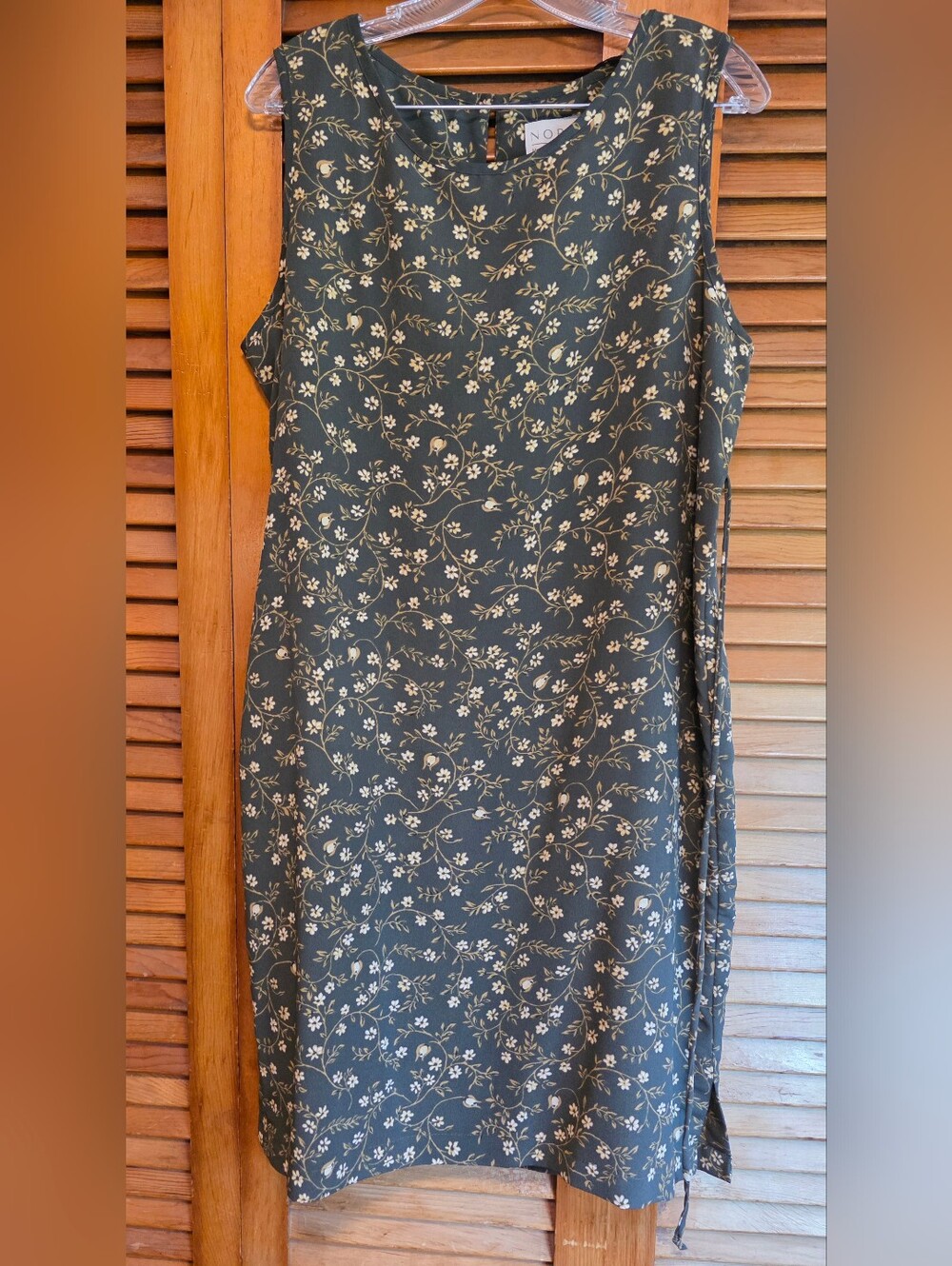 Vintage Norton McNaughton Green Floral Pattern Maxi Dress Women's Size L